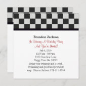 Uitnodigingen van de Birthday Party voor brandbest (Voorkant / Achterkant)