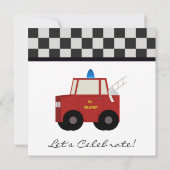 Uitnodigingen van de Birthday Party voor brandbest (Achterkant)