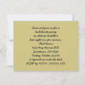 Uitnodigingen van de Black and Gold Balloons Party (Achterkant)