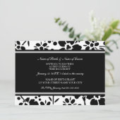 Uitnodigingen van de Black and White Photo Engagem (Staand voorkant)