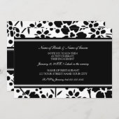 Uitnodigingen van de Black and White Photo Engagem (Voorkant / Achterkant)