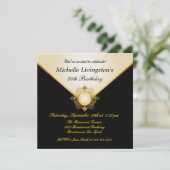  uitnodigingen van de Black Gold Ivory Womens Part (Staand voorkant)