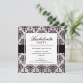 Uitnodigingen van de Black Lace Bachelorette Party (Staand voorkant)