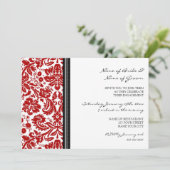 Uitnodigingen van de Black Red Pattern Engagement (Staand voorkant)