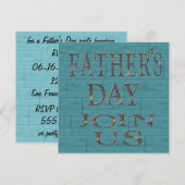 Uitnodigingen van de Blauwe Bodes-Vaderdag (Voorkant / Achterkant)