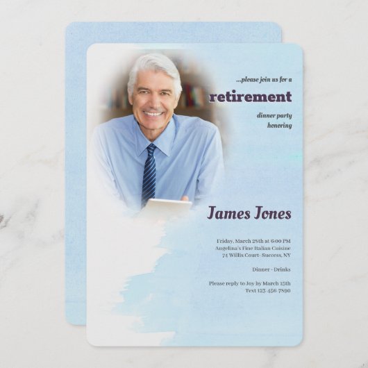 Uitnodigingen van de blauwe fotogroep (Voorkant / Achterkant)