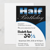 Uitnodigingen van de Blauwe Partij van de Halfdage (Voorkant / Achterkant)