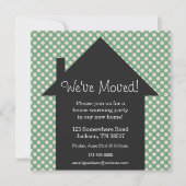 Uitnodigingen van de blauwe Stippen House Warming  (Voorkant)