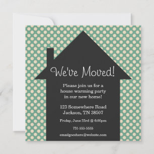 Uitnodigingen van de blauwe Stippen House Warming