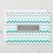 Uitnodigingen van de Blauwgroen-grijze Chevron Eng (Achterkant)