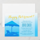 Uitnodigingen van de "Blue Beach Chairs Retirement (Voorkant / Achterkant)