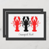 Uitnodigingen van de Boil-partij van de kreeft (Voorkant / Achterkant)