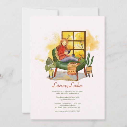 Uitnodigingen van de Book Club (Voorkant)