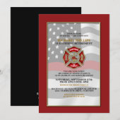 Uitnodigingen van de brandweerpartij (Voorkant / Achterkant)