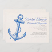 Uitnodigingen van de Bridal van de Anchor (Voorkant / Achterkant)