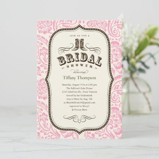 Uitnodigingen van de Bridal van het land (Staand voorkant)