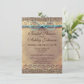 Uitnodigingen van de  Bridal van het Rustic Land (Staand voorkant)