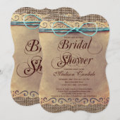 Uitnodigingen van de  Bridal van het Rustic Land (Voorkant / Achterkant)