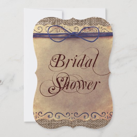 Uitnodigingen van de  Bridal van het Rustic Land (Achterkant)