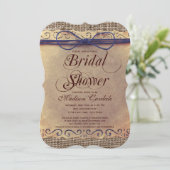 Uitnodigingen van de  Bridal van het Rustic Land (Staand voorkant)