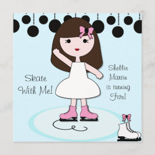 Uitnodigingen van de bruine haarmeisjes voor ijssc