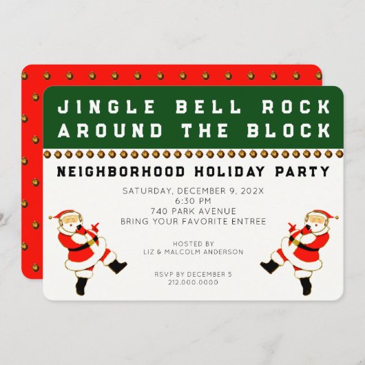 Uitnodigingen van de Buurvakantiepartij (Voorkant / Achterkant)