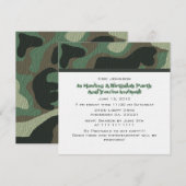 Uitnodigingen van de Camouflage Partij (Voorkant / Achterkant)