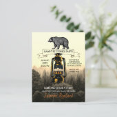 Uitnodigingen van de Campfire Party van het Beer R (Staand voorkant)