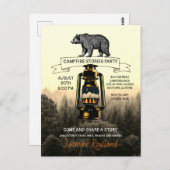 Uitnodigingen van de Campfire Party van het Beer R (Voorkant / Achterkant)
