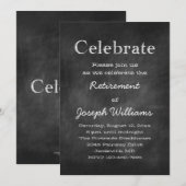 Uitnodigingen van de chalkboard Celebrate Retireme (Voorkant / Achterkant)