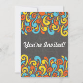 Uitnodigingen van de Chalkboard Groovy Ice Skating (Achterkant)