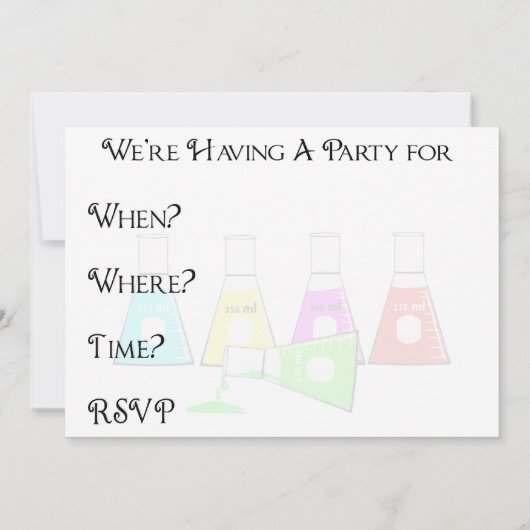 Uitnodigingen van de Chemistische Partij in ruste (Achterkant)