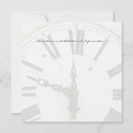 Uitnodigingen van de Countdown Clock Party van het (Achterkant)