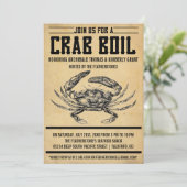 Uitnodigingen van de  Crab Boil Party (Staand voorkant)