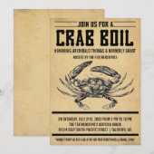 Uitnodigingen van de  Crab Boil Party (Voorkant / Achterkant)