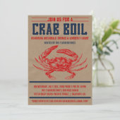 Uitnodigingen van de Crab Boil Party (Staand voorkant)