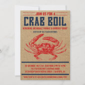 Uitnodigingen van de Crab Boil Party (Voorkant)