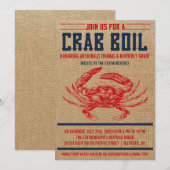 Uitnodigingen van de  Crab Boil Party (Voorkant / Achterkant)