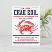 Uitnodigingen van de Crab Boil Party (Staand voorkant)