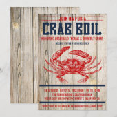 Uitnodigingen van de  Crab Boil Party (Voorkant / Achterkant)