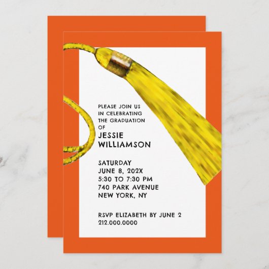 Uitnodigingen van de Creative Graduation Party (Voorkant / Achterkant)