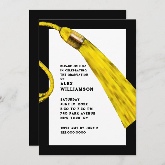 Uitnodigingen van de Creative Graduation Party (Voorkant / Achterkant)