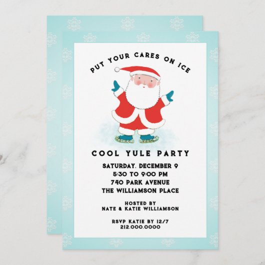 Uitnodigingen van de Creative Holiday Party (Voorkant / Achterkant)