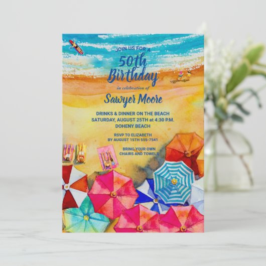 Uitnodigingen van de Dag van de Dag van de waterve (Staand voorkant)