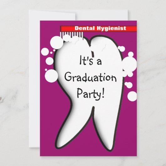 Uitnodigingen van de Dental Hygienist Graduation P (Voorkant)