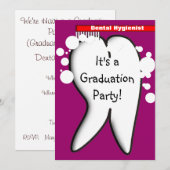 Uitnodigingen van de Dental Hygienist Graduation P (Voorkant / Achterkant)