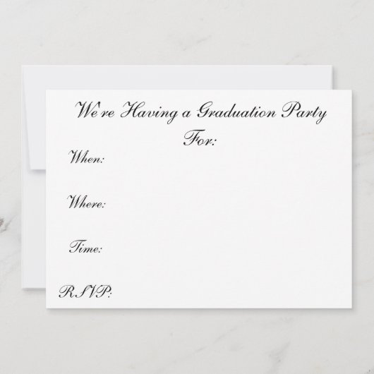 Uitnodigingen van de Dental Hygienist Graduation P (Achterkant)