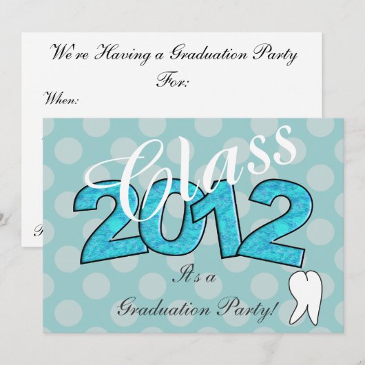 Uitnodigingen van de Dental Hygienist Graduation P (Voorkant / Achterkant)