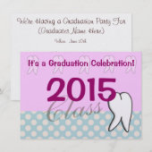Uitnodigingen van de Dental Hygienist Graduation P (Voorkant / Achterkant)