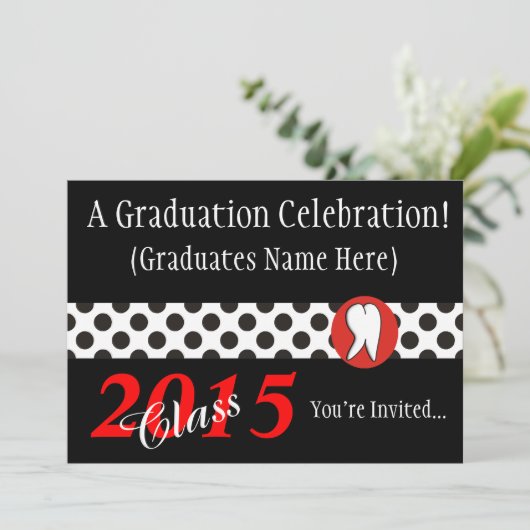 Uitnodigingen van de Dental Hygienist Graduation P (Staand voorkant)